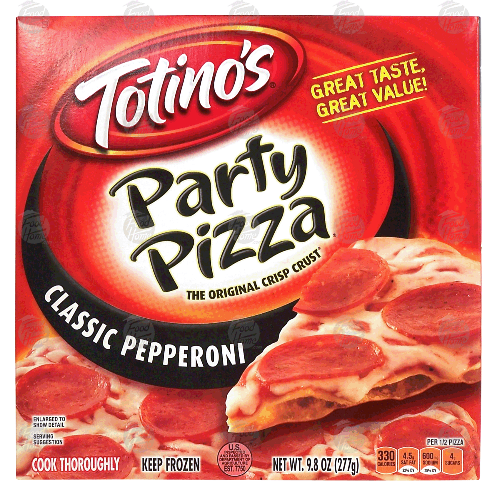 Totino's Party Pizza classic pepperoni crisp crust frozen pizza Full-Size Picture